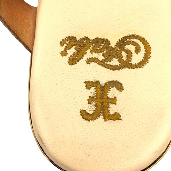 Vero 🩴 Cuoio Fabi Yellow Mustard Sandals Size 6.5 - Picture 6 of 7